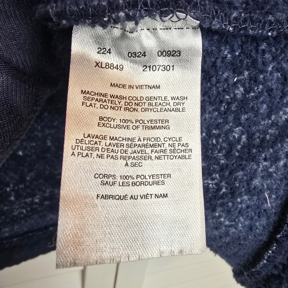 COLUMBIA Women's Big Timber Peak Sherpa Jacket Sz Large Navy Geo Fleece Outdoors - Picture 7 of 10